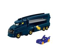 Fisher-Price Camion transporteur Batwheels DC à pousser - Rampe et remorque 7 véhicules, 1/55, HMX07