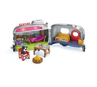 Fisher-Price Caravane d’Apprentissage Lumineuse Little People - Version multilingue, 1 véhicule 2 en 1 avec lumières et chansons, Jouet d'Éveil, Dès 1 an, HJN40