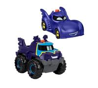 Fisher-Price Coffret 2 Véhicules Lumineux Batwheels DC, Bam La Batmobile Et Buff, Échelle 1/55, 3 Piles Ag13/Lr44 Incluses, Jouet Enfant, A Partir De 3 Ans, HML25