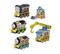Fisher-Price Coffret 5 Véhicules Équipe de Construction Thomas et ses Amis, 5 véhicules ferroviaires à pousser, pour enfants à partir de 3 ans, JBW26