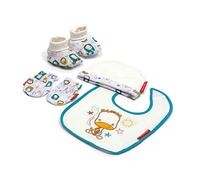 FISHER PRICE Coffret Cadeau pour Bébé de 0 à 6 Mois 4 Pièces