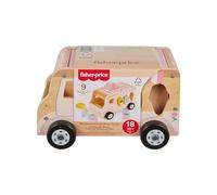 Fisher-Price Coffret Camion de Glace avec trieur de formes en bois, jeu d’éveil avec 8 pièces en bois à partir de 18 mois, HXT86