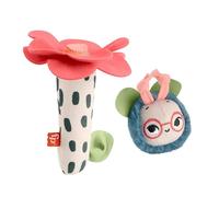 Fisher-Price Coffret de 2 peluches d’éveil Mon Abeille à Secouer collection Planet Friends, jouets sensoriels pour bébés à partir de 3 mois, HYR56