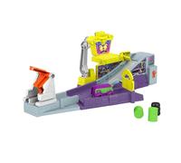 Fisher-Price Coffret de Jeu QG de Lancement Légion du Zoom Batwheels DC avec Rampe, Lanceur et Farceur, Le Fourgon du Joker, à partir de 3 Ans, HNP07