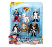 Fisher-Price Coffret Imaginext Superman Coffret de 6 Figurines articulées de 7,6 cm à Collectionner avec Krypto et Kaiju, JDL09