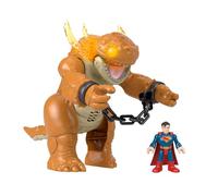 Fisher-Price Coffret Imaginext Superman Figurine articulée Superman de 7,6 cm et Figurine articulée de Monstre avec chaînes de 25,4 cm, avec lumières, Sons et mouvements, JDL07