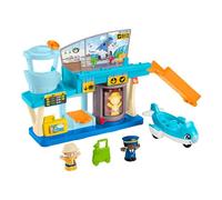 Fisher-Price Coffret Interactif Aventures À L'Aéroport Little People Avec Avion, 2 Figurines, 1 Comptoir D'Enregistrement, Stimulation Motricité Fine, Jouet Enfant, A Partir De 1 An, HTJ26