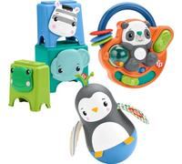 Fisher-Price Coffret Je Découvre Mes Mains, 3 Jouets D’éveil Pour Bébé Et Tout-petit, Spécial Motricité Fine, 6 Mois Et Plus, HFJ93