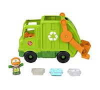 Fisher-Price Coffret Le Camion de Recyclage Little People (Version multilingue), Jouet Musical à Pousser avec Figurine, Jouet Enfant, Dès 1 an, HJN47
