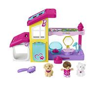 Fisher-Price Coffret Le Salon de Toilettage de Barbie Little People pour Tout-Petits avec Musique et Sons, 2 Niveaux et 4 éléments, Jouet Enfant, Dès 1 an, HJW76