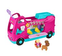 Fisher-Price Coffret Little People Barbie Camping-Car Transformable avec lumières Musicales et 2 Figurines, à partir de 18 Mois, Version multilingue, HYR86