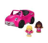 Fisher-Price Coffret Little People Cabriolet de Barbie avec 1 véhicule sonore à Pousser et 2 Figurines, Jouet Enfant, Dès 18 Mois, HJN53