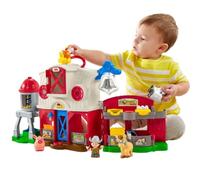 Fisher-Price Coffret Little People Les Animaux de la Ferme avec Lumières et musiques, en Anglais, Jouet d'Éveil Progressif, De 1 à 5 Ans, GLT78