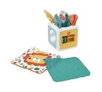 Fisher-Price Cube D’Activités Boîte De Mouchoirs, Activités Sensorielles Stimulantes, 6 « Mouchoirs » Fournis, Jeu À Plat Ventre Ou Assis, Jouet Bébé, A Partir De 3 Mois, HML64