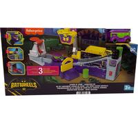 Fisher-Price DC Batwheels Set de jeu Legion of Zoom, Jouet voiture de course et d'action crash, Joker-mobile, Mattel HNP07