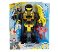 Fisher-Price Coffret Robot Imaginext® DC Super Friends Batman dans son Exosquelette, jouet de 30 cm de hauteur avec effets sonores et lumineux, noir, à partir de 3 ans, HYG31
