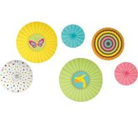 Fisher Price - Décorations en éventail, papier Lot de 6 SG30719 (taille unique) (Coloré)