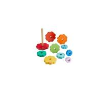 Fisher-Price Empileur d'anneaux HXT77 – 10 pièces en bois – Multicolore – 18 mois+