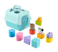 Fisher-Price Trieur Caisse de transport d'animaux HTW93 – 8 blocs Rose Enfants