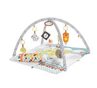 Fisher-Price FXC37-5 sens - Tapis d'éveil doux et douillet avec jouets sensoriels - 6 jouets d'emploi amovibles - Équipement bébé dès la naissance