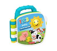 Fisher-Price GFP29 - Livre de chansons avec des chansons et des Sons, pour Apprendre à connaître Les Animaux et Les Chiffres, en Langue Allemande, Jouet pour bébé à partir de 6 Mois