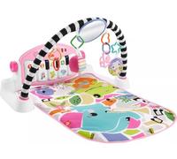 Fisher-Price Glow & Grow Kick and Play Gym - Tapis de jeu rose pour bébé avec 4 façons de jouer, apprentissage des étapes intelligentes, 10 jouets reliables et piano amovible pour nouveau-né et plus