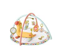 Fisher-Price GMG07 Tapis d'Éveil + Coussin d'Appui Girafe pour Bébé Adapté au Jeu à Plat Ventre Dès Naissance Grand