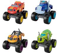 Fisher-Price GXV81 - Blaze et Les Monstres Machines Lot de 4 véhicules, se Compose de Quatre véhicules à Pousser, Jouets pour Enfants à partir de 3 Ans