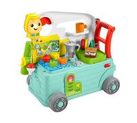 Fisher-Price HCK56 Laugh & Learn 3-In-1 On-The-Go Camper - UK English Edition, Musical Push-Along Walker and Activity Center for Infants and Toddlers, Multicolor, 52.8 cm*34.5 cm*50.4 cm