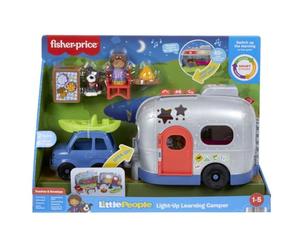 Fisher-Price HJN42 - Little People Camping Aventure - Véhicule 2 en 1 et kit de Jeu avec lumières et chansons pour Enfants à partir de 1 an