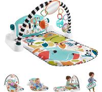 Fisher-Price HWY58 Tapis d'activités pour bébé Glow and Grow Kick & Play Piano Gym, jouet musical portable avec apprentissage intelligent des étapes, à partir de 0 mois, bleu, version anglaise Queens