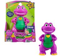 Barney Figurine Musicale World en Forme de cœur, 14 cm de Haut avec lumières et Phrases pour Enfants à partir de 2 Ans