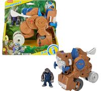 Fisher-Price Imaginext Catapulte Jouet avec Mouvement Roulant et Figurine de Singe articulée pour Jeu de Simulation préscolaire, 4 pièces, 3-8 Ans, GYX03