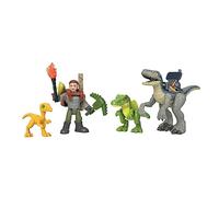 Fisher-Price Imaginext Coffret Chasse Aux Dinos Jurassic World avec Figurine Articulée Owen Grady Et Blue, Jeu De Rôle, 12 Éléments, Jouet Enfant, Dès 3 Ans, HND46