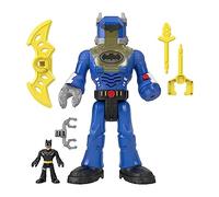 Fisher-Price Imaginext Coffret DC Super Friends avec 1 Figurine Batman dans Son Exosquelette, Robot (30 cm) avec lumières et Sons, Jouet Enfant, Dès 3 Ans, HGX98