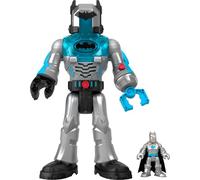Fisher-Price Imaginext Coffret DC Super Friends avec Figurine Batman Grise dans Son Exosquelette, Robot (30 cm) avec lumières et Sons, Jouet Enfant, Dès 3 Ans, HMK88