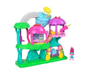 Fisher-Price Imaginext Coffret Musical Interactif Dreamworks Trolls © Cabane Arc-en-Ciel Sons Et Lumières, Figurine Reine Poppy Articulée, 7 Éléments Inclus, Jouet Enfant, De 3 Ans À 8 Ans, HML49