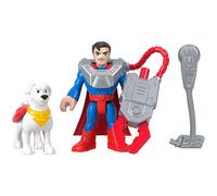 Fisher-Price Imaginext DC SUPER FRIENDS METAL FORCE SUPERMAN & KRYPTO FIGURES