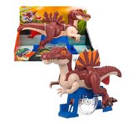 Fisher-Price Imaginext Figurine La Course du Spinosaure Jurassic World : Renaissance de 23 cm qui se jette en avant et claque ses mâchoires, JFR24