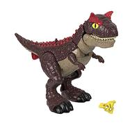 Fisher-Price Figurine Dinosaure Carnotaurus 28 cm avec bébé Vélociraptor, 2 éléments de jeu HML42