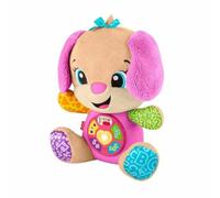 Fisher-Price Jouet d'apprentissage des Nouveau-nés Ridi et Apprenez en Peluche Musicale Sis Smart Stages Rose ; pour Enfants à partir de 6 Mois et Plus, multilingue: Italien, Espagnol, Portugais