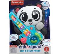 Fisher-Price Jouet d'apprentissage pour bébé Link Squad Jam & Count Panda avec musique et lumières à partir de 9 mois, version anglaise britannique, compatible uniquement avec les articles Link Squad