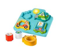 Fisher-Price Jouet 2-en-1 Puzzle Véhicules HRP31 - Sonore et lumineux, Trieur de formes dès 9 mois