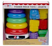 Fisher-Price Jouets classiques pour bébé : pyramide Farbring et perles connectables
