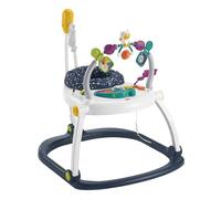 Fisher-Price Jumperoo Compact Chats de l’Espace, Trotteur Bébé avec Siège à Rebond, Lumières, Musique et Jouets Interactifs, jusqu'à 11,3 kg, HBG73