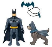Fisher Price - Krypto Super Chien, Coffret Batman et Ace de Fisher-Price, 2 Figurines articulées (15 et 10cm) et 1 Accessoire G