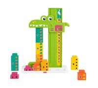 Fisher-Price L’Alligator des Additions Jouet pour Apprendre à Compter avec 10 Blocs à empiler, pour Les Enfants à partir de 3 Ans, JCT13