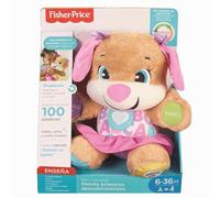 Fisher-Price la sœur de Puppy Eveil Progressif jouet bébé, peluche interactive, plus de 50 chansons et 3 niveaux 6 mois et plus, Version: Espagnol, FPP55