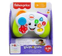 Fisher-Price Laugh & Learn JFD13 Manette de console avec musique et lumières pour garçons et filles à partir de 6 mois, version multilingue : anglais, italien, portugais, espagnol