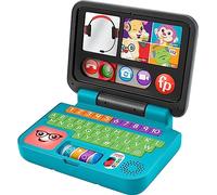 Fisher-Price Mon Premier Ordinateur Portable Rires & Éveil, Jouet électronique, Contenu éducatif Éveil Progressif, pour bébé dès 6 Mois, Version: UK-Anglais, HGW96